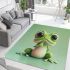 Cute cartoon frog with big eyes area rugs carpet