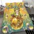 Cute cartoon frog with crown sitting on a golden ball bedding set