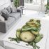 Cute cartoon frog with its front legs crossed area rugs carpet