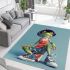 Cute cartoon green frog area rugs carpet