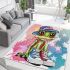 Cute cartoon green frog area rugs carpet