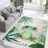 Cute cartoon illustration of a little frog with big eyes area rugs carpet