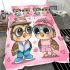 Cute cartoon owls wearing cute bedding set