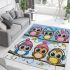 Cute cartoon owls with different hats area rugs carpet