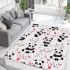 Cute cartoon panda pattern area rugs carpet