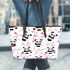 Cute cartoon panda pattern leather Chic Stylish Tote Bag & Women Totes: Perfect Gift for Girlfriend | Crossbody, Purse, Handbag