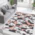 Cute cartoon panda pattern area rugs carpet