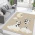 Cute cartoon pandas playing on clouds area rugs carpet