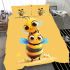 Cute cartoon style bee character bedding set