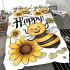 Cute cartoon style bee holding a sunflower bedding set