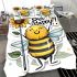 Cute cartoon style bee holding a sunflower bedding set