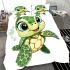 Cute cartoon turtle bedding set