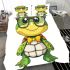 Cute cartoon turtle wearing glasses bedding set