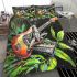 Cute charcoal cricket and music notes bedding set