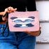 Cute chibi panda wearing glasses makeup bag