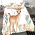 Cute deer with flowers bedding set