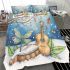 Cute dragonflies and music notes with banjo bedding set