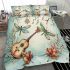 Cute dragonflies and music notes with banjo bedding set