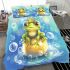 Cute frog wearing a crown sitting on a golden ball bedding set