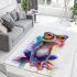 Cute frog with glasses in a full body shot area rugs carpet