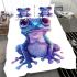 Cute little frog with big eyes bedding set