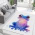 Cute little frog with big eyes area rugs carpet