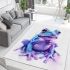 Cute little frog with sparkling eyes area rugs carpet