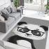 Cute little panda wearing glasses area rugs carpet