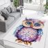 Cute owl clipart with big eyes area rugs carpet