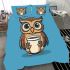 Cute owl holding coffee bedding set