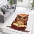 Cute owl wearing glasses reading books area rugs carpet