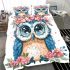 Cute owl with big eyes bedding set