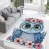 Cute owl with big eyes area rugs carpet