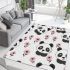 Cute panda pattern simple and cute area rugs carpet