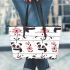 Cute panda pattern simple and cute leather Chic Stylish Tote Bag & Women Totes: Perfect Gift for Girlfriend | Crossbody, Purse, Handbag