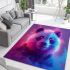 Cute panda portrait headshot in the style area rugs carpet