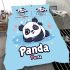 Cute panda rolling on the ground bedding set