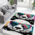 Cute panda wearing colorful glasses area rugs carpet