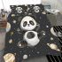 Cute pandas in space stars and planets bedding set