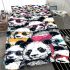 Cute pandas wearing colorful glasses bedding set