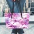 Cute pink dragonflies leather Chic Stylish Tote Bag & Women Totes: Perfect Gift for Girlfriend | Crossbody, Purse, Handbag