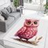 Cute pink owl with big eyes area rugs carpet