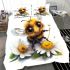 Cute smiling bee sitting on a daisy flower bedding set