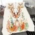 Deer in the style of watercolor bedding set