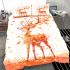 Deer with antlers made of autumn leaves stands bedding set