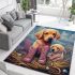 Dog and owner's cloud gazing area rugs carpet