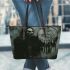 Dracula and dream catcher leather tote bag
