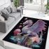 Dragon and hot air balloons area rugs carpet