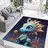 Dragon with yellow egg area rugs carpet