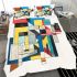 Drawing of an abstract composition bedding set